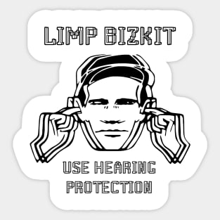 hearing limp bizkit Sticker